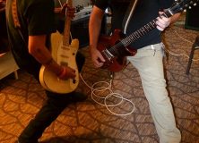 Left Gabriel Currie of Echopark Guitars, Right Adam Grimm of Satellite Amps